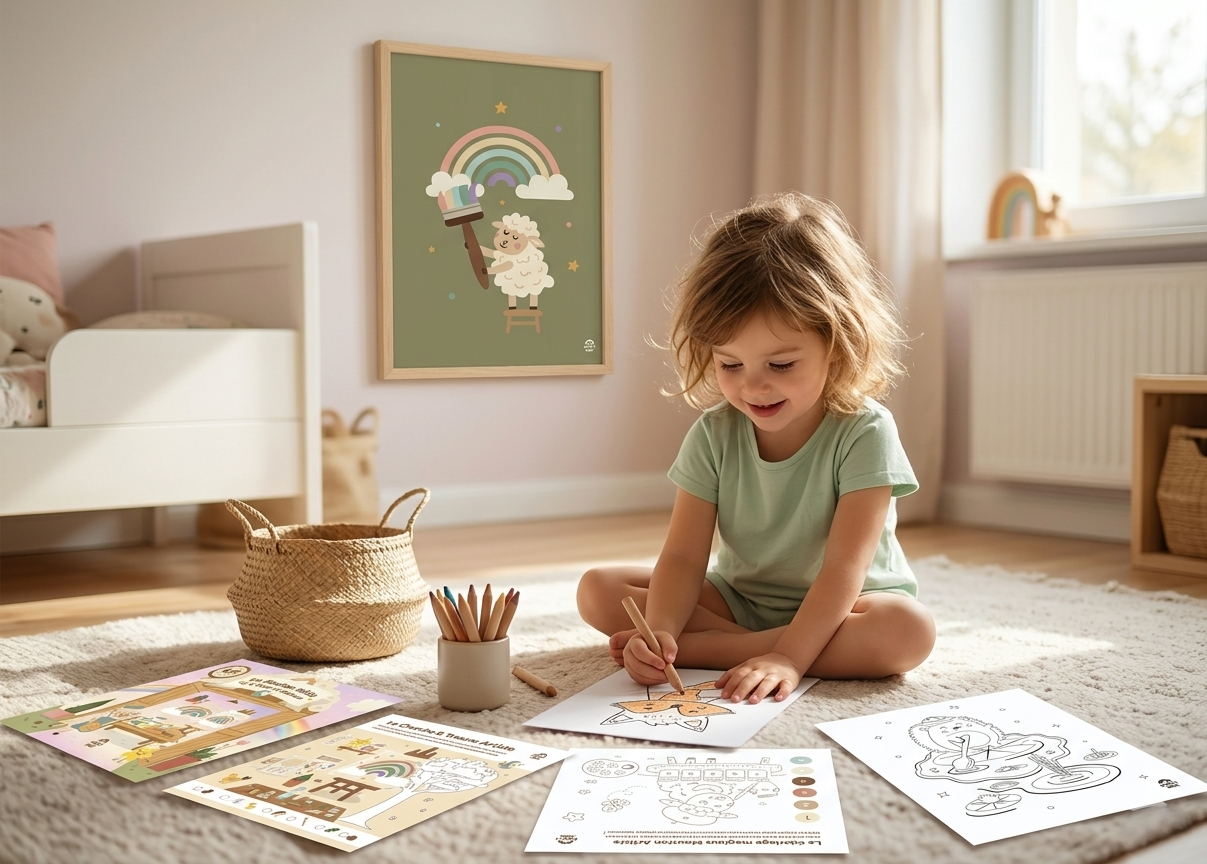 Kit d'Éveil Complet – Pack à Imprimer du Mouton Artiste