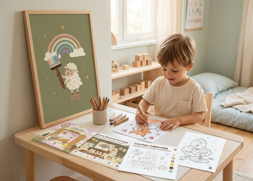 Kit d'Éveil Complet – Pack à Imprimer du Mouton Artiste