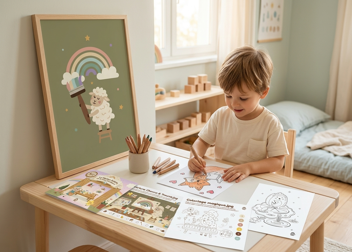 Kit d'Éveil Complet – Pack à Imprimer du Mouton Artiste